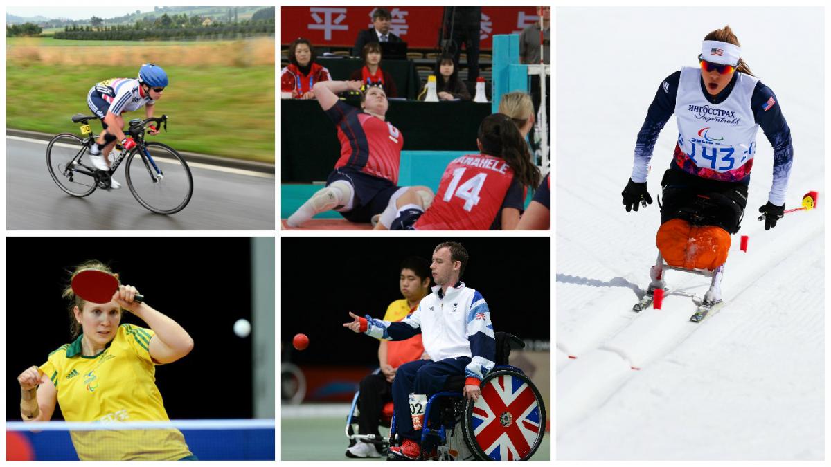 AOTM March - collage Five para-athletes have been shortlisted for the Allianz Athlete of the Month poll for March 2016: Heather Erickson, Melissa Tapper, Megan Giglia, Stephen McGuire and Oksana Masters.