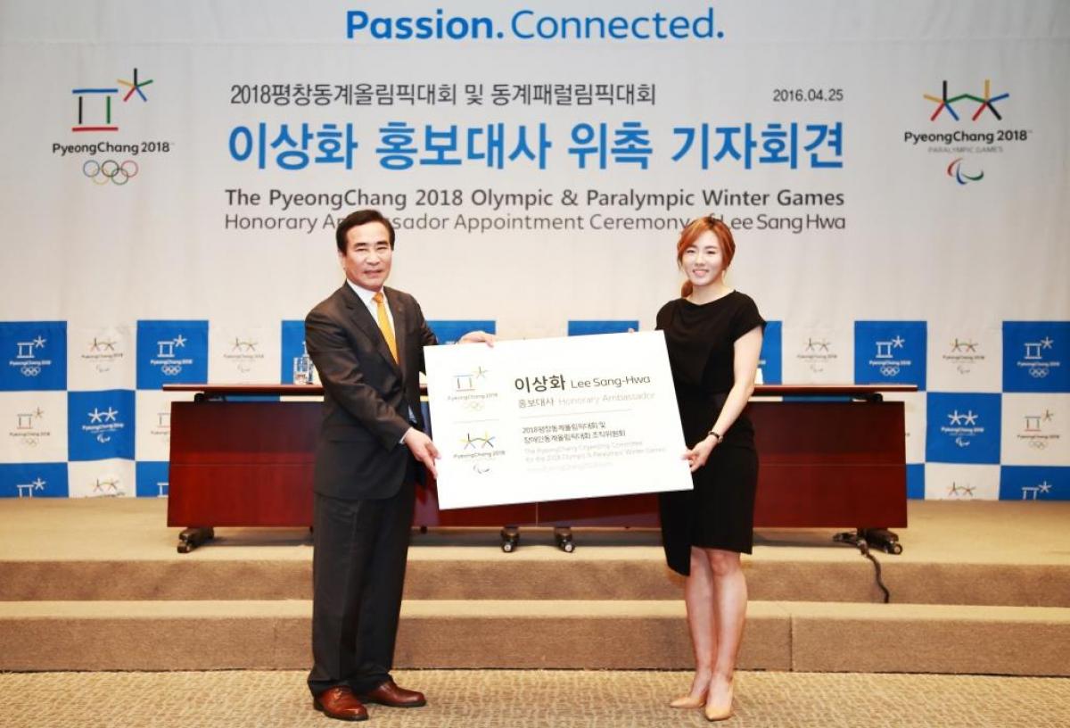 South Korea’s speed skating champion LEE Sang-hwa was appointed as Honorary Ambassador for the PyeongChang 2018 Olympic & Paralympic Winter Games.