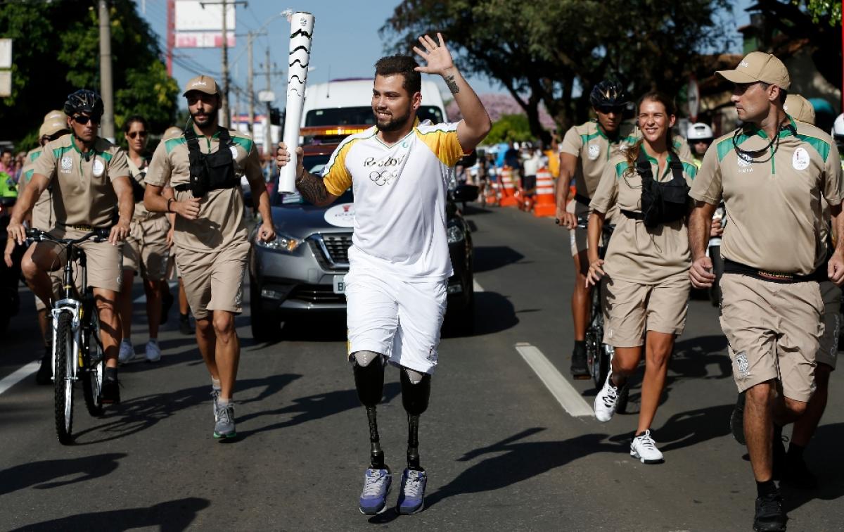 Alan Oliveira - Rio 2016 Olympic Torch Relay Alan Oliveira will be out to defend his 200m title at the Rio 2016 Paralympic Games