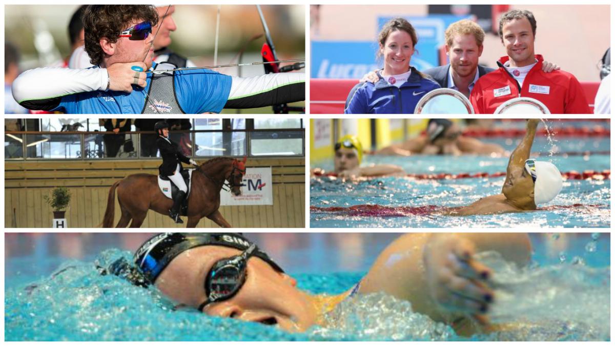 Athlete of the Month nominations May 2016 Collage of five images of athletes in action