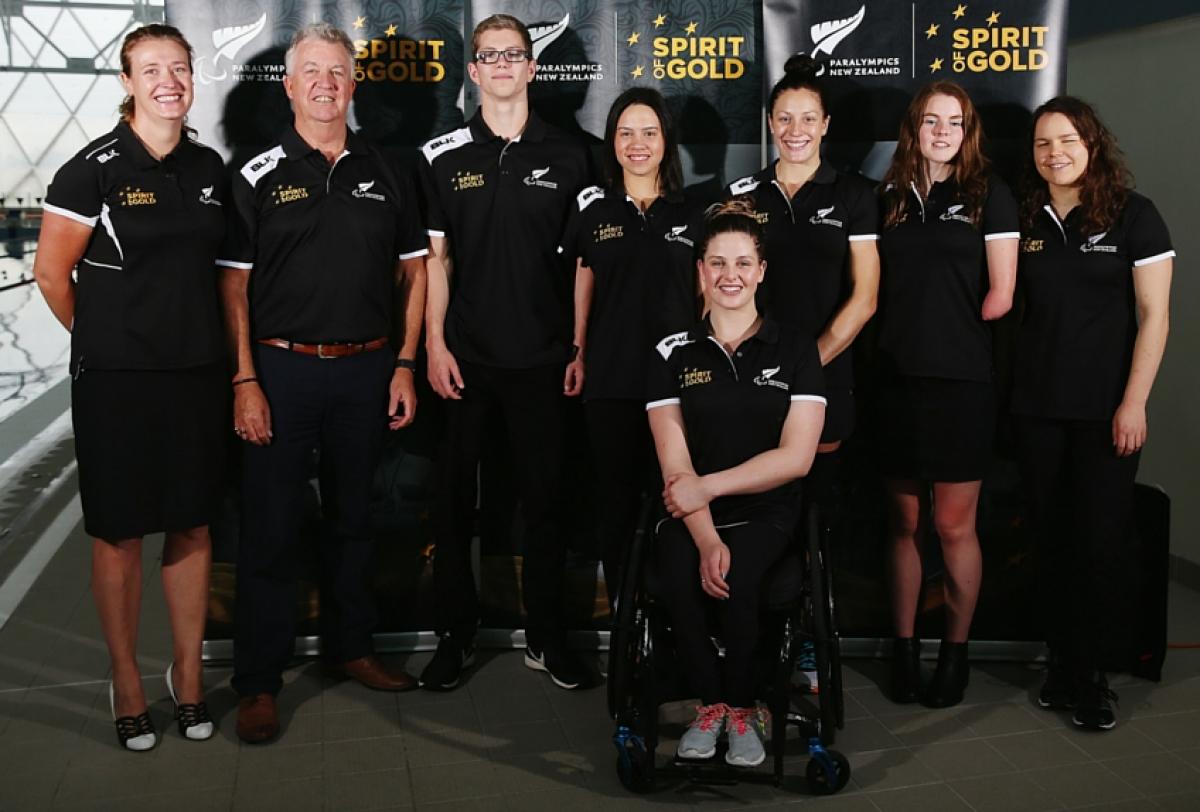 New Zealand swim team A group of para swimmers