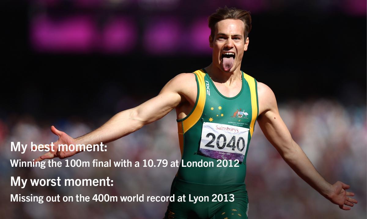 Evan O'Hanlon - best and worst moments Man crossing a finish line on a track, celebrating