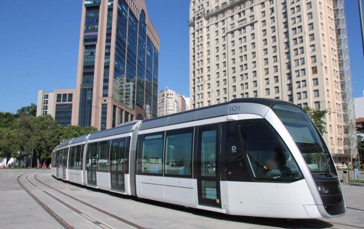 Tram - Rio de Janeiro Tram in a city