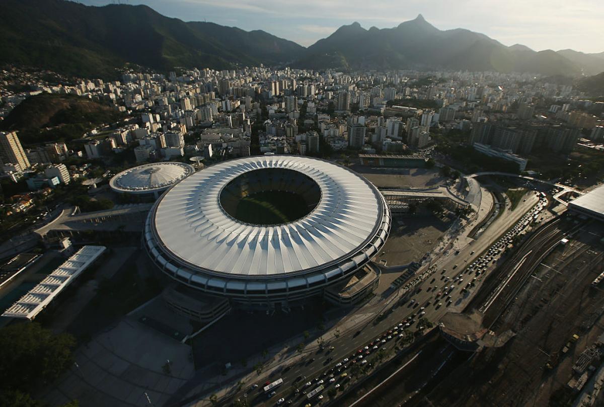Aerial view on stadium