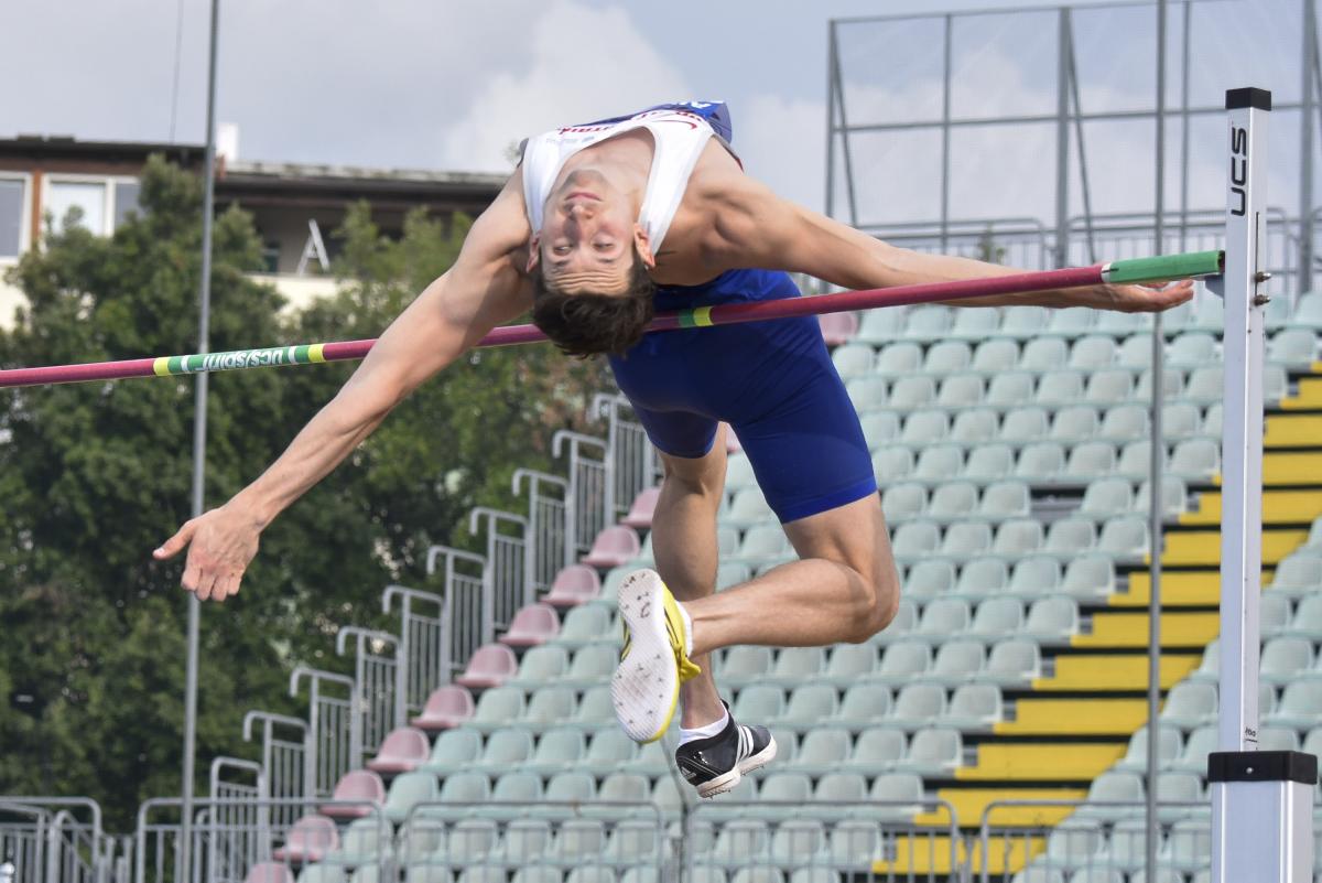 Man during a high jump
