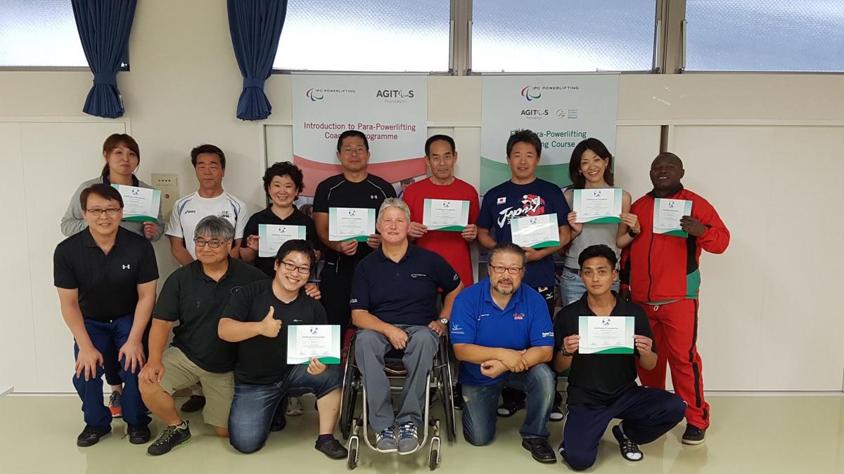 Powerlifting coaching course in Japan participants of IPC Powerlifting Coach Course