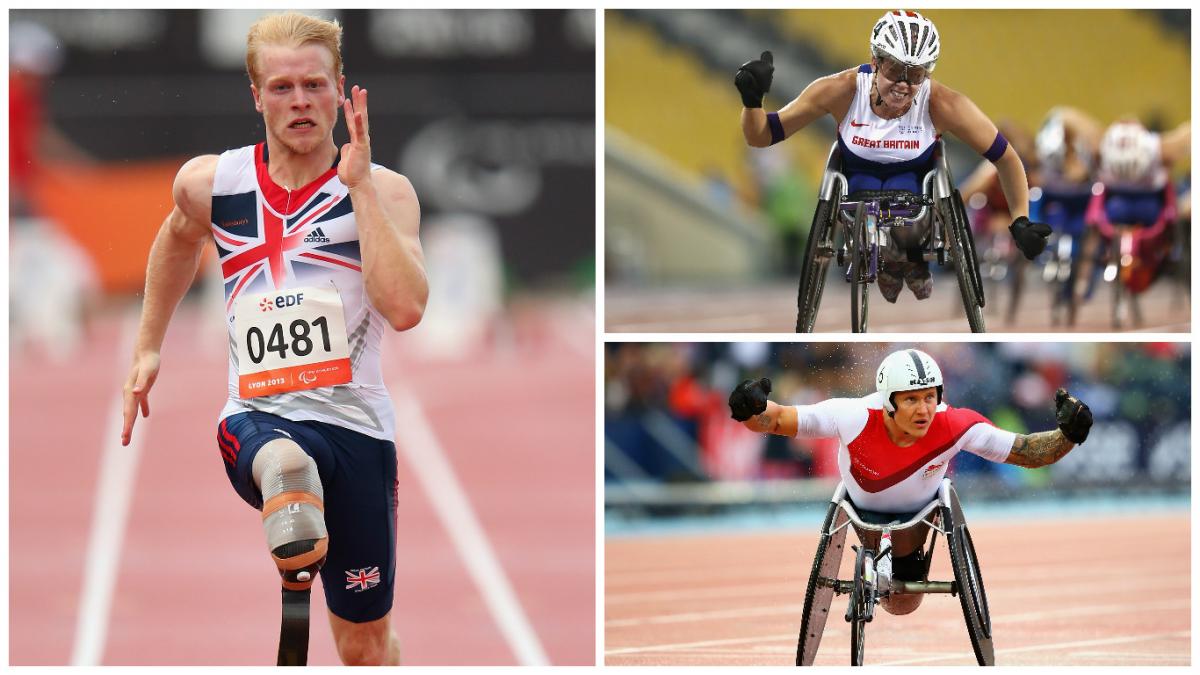 Jonnie Peacock, Hannah Cockroft and David Weir.