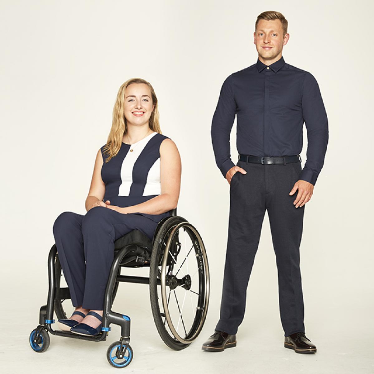 Great Britain - team clothing - Rio 2016 Two people showing their clothes