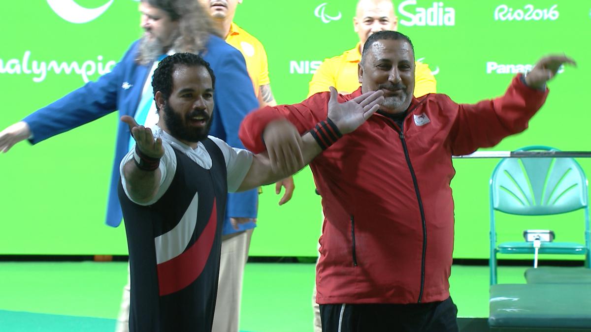 Sherif Osman during the last powerlifting competition on Friday