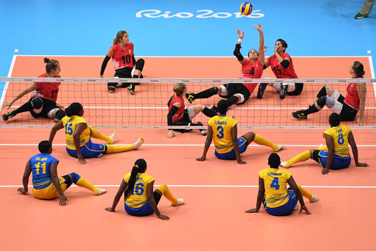 Canada play Rwanda in Sitting Volleyball at Rio 2016