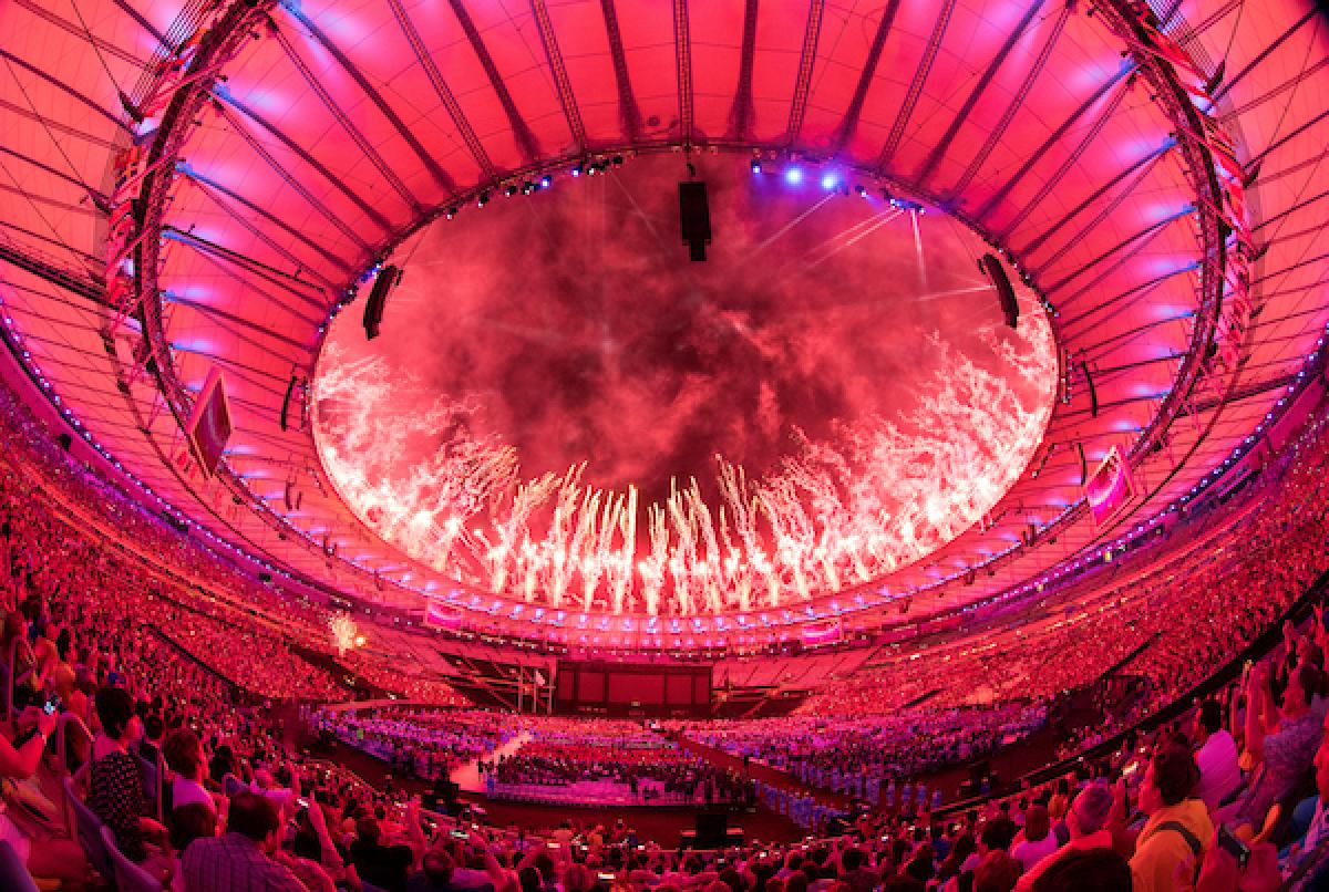 Maracana stadium packed with people for the Closing Ceremony of the Rio 2016 Paralympic Games.