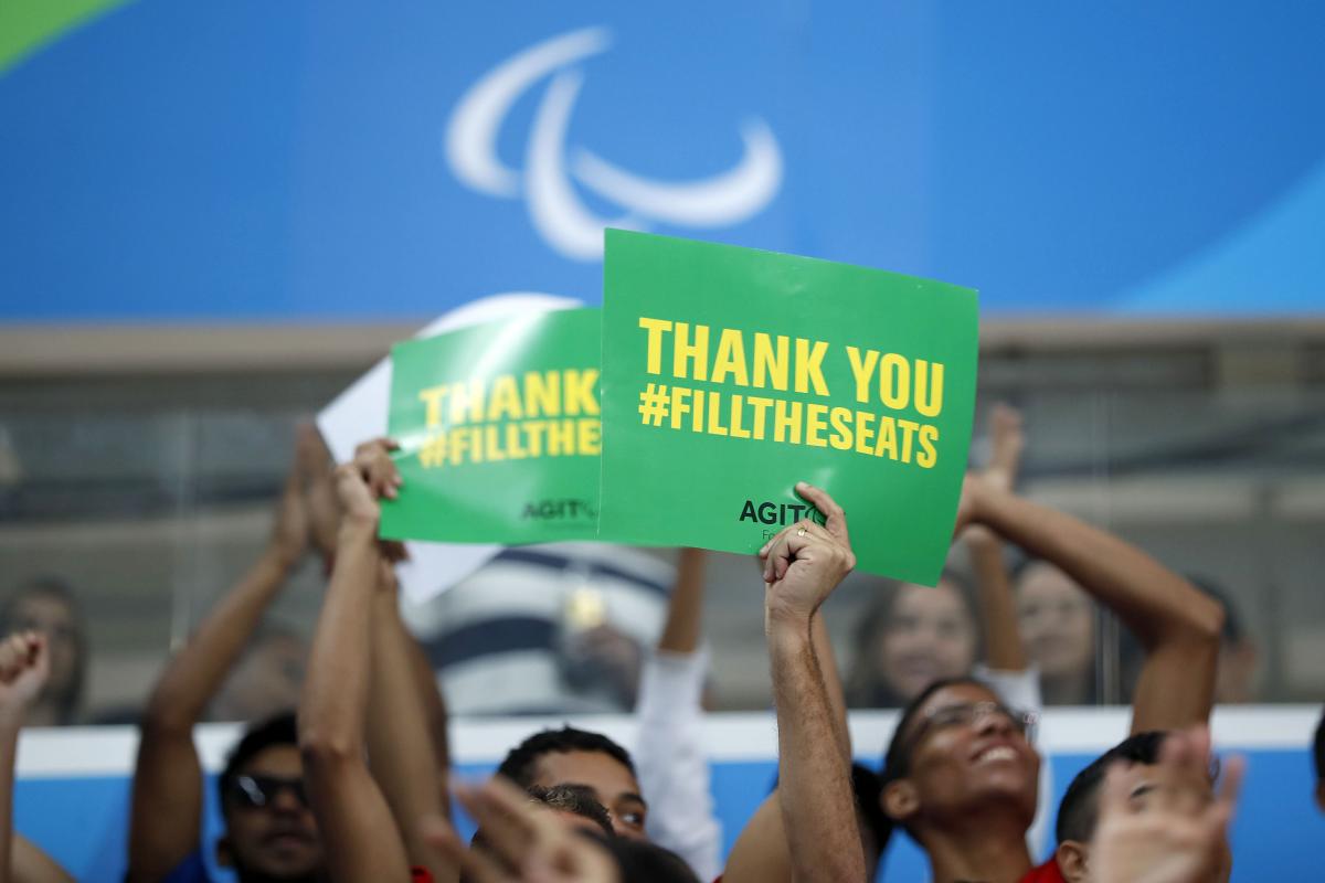 #FilltheSeats 15,000 youngsters attended the Rio 2016 Paralympic Games thanks to the #FilltheSeats crowdfunding campaign.