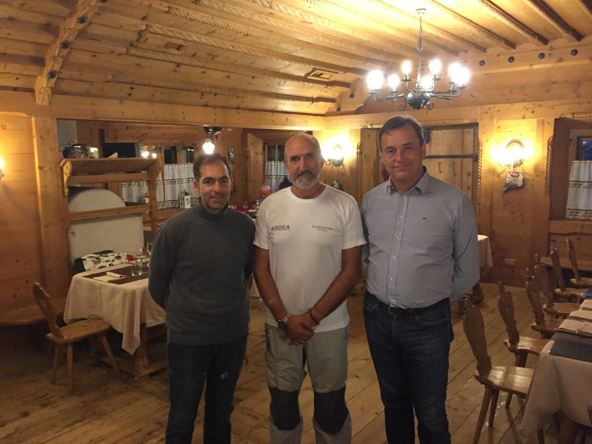 Lazarovski, Tavian, Mayor - Tarvisio 2017` Three men stand in a group