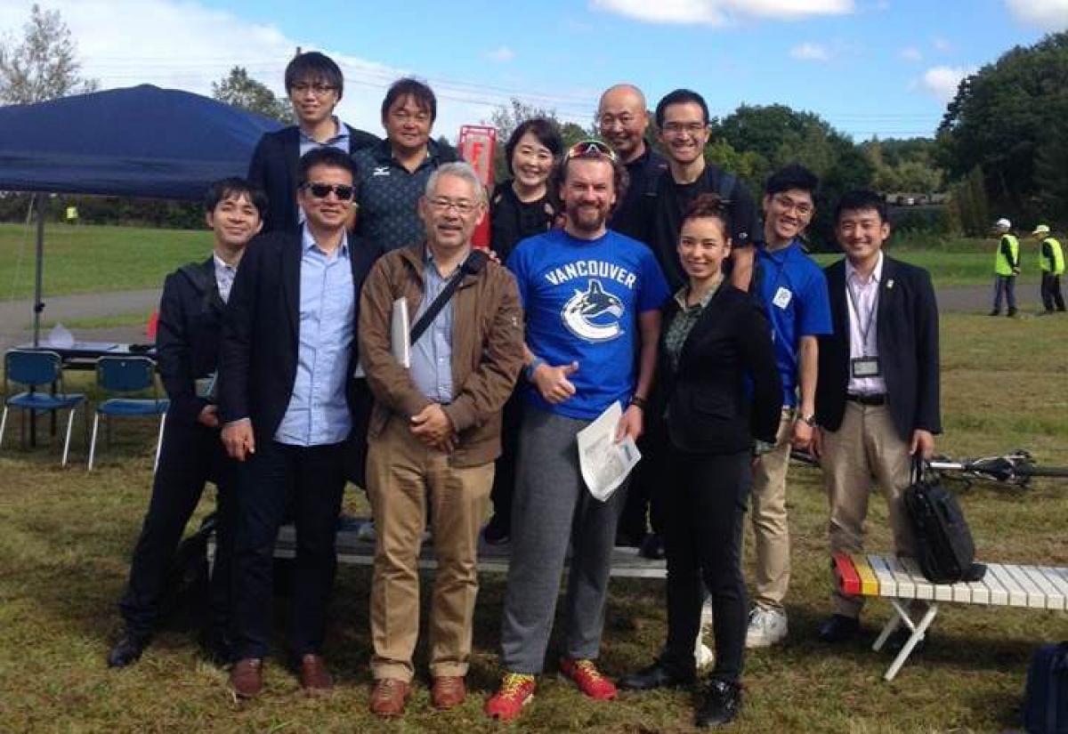 2017 IPC Nordic Skiing World Cup Finals Sapporo - site visit Group picture of twelve people