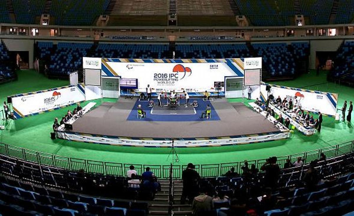 General view during the 2016 IPC Powerlifting World Cups - Aquece Rio Test Event for the Rio 2016 Paralympics. 