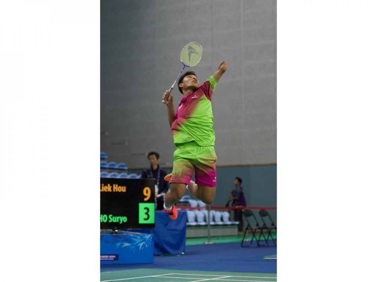 Indonesian Para badminton player Suryo Nugroho