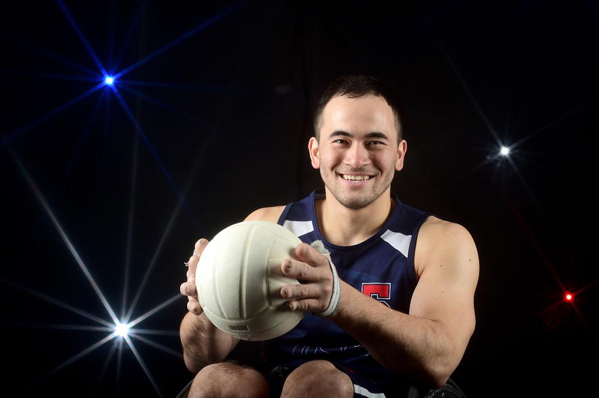 Paralympic wheelchair rugby player Chuck Aoki poses for a portrait at the 2016 Team USA Media Summit at The Beverly Hilton Hotel on March 8, 2016 in Beverly Hills, California. (Photo by Harry How/Getty Images)