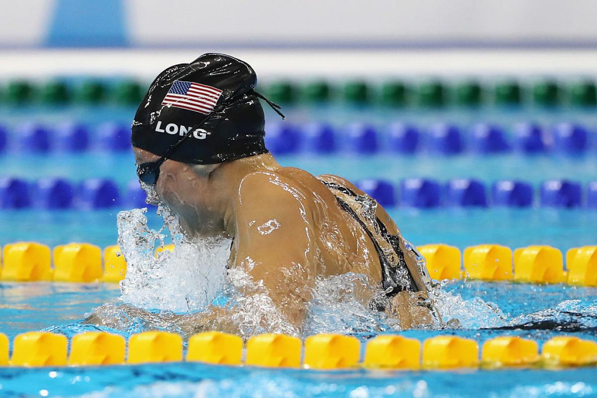 Jessica Long of the United States compete in the on day 10 of the Rio 2016 Paralympic Games at the Olympic Aquatics Stadium