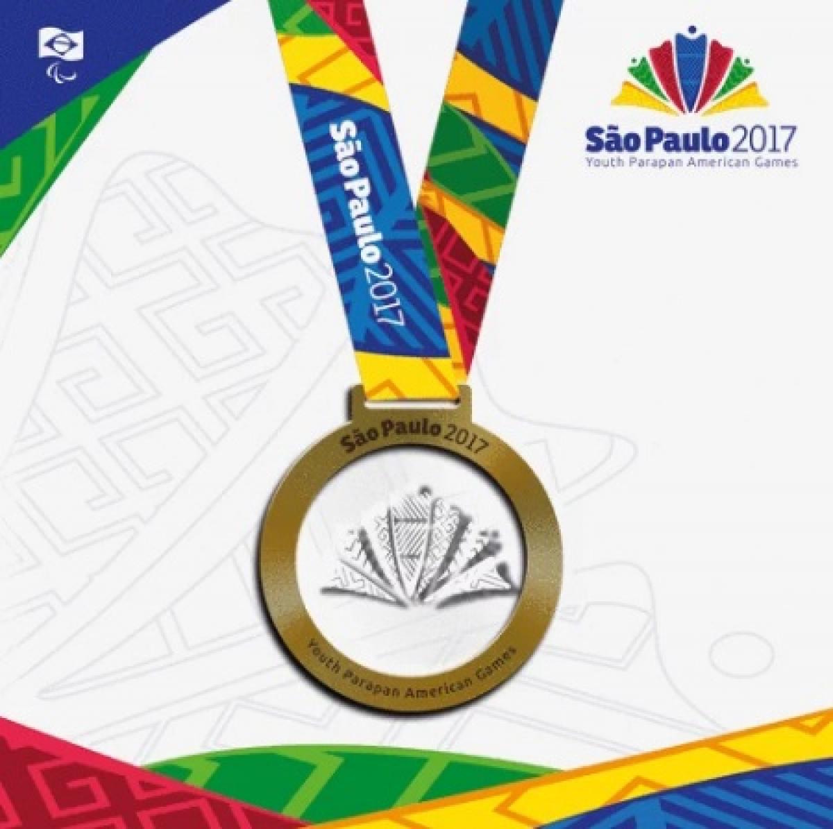 Medals Sao Paulo 2017 The gold medal for the Sao Paulo 2017 Youth Parapan American Games.