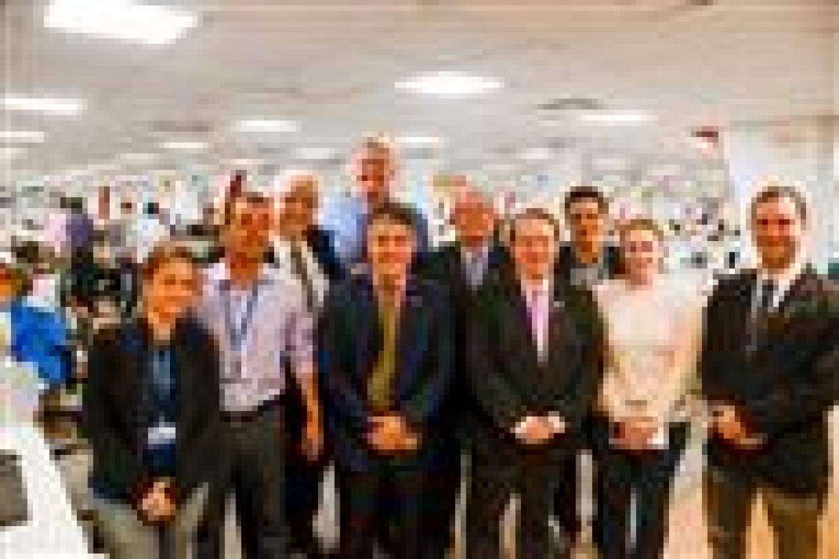 Hospital and Ministry of Health representatives visit the Rio 2016 Organising Committee Group shot of around 10 people