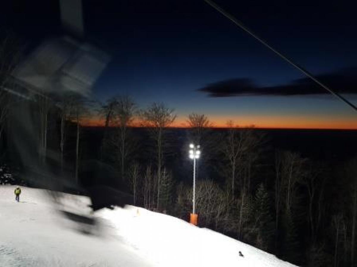 Viewof a mountain and sunset