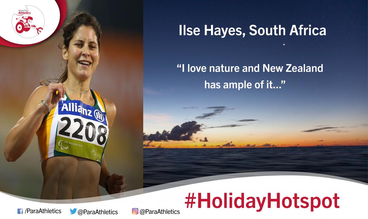 South African sprinter and multiple world and Paralympic champion Ilse Hayes tells us her favourite holiday destination.