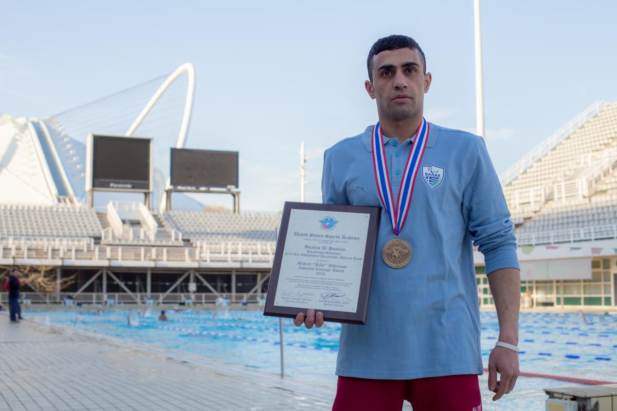 Ibrahim Al-Hussein is a refugee swimmer