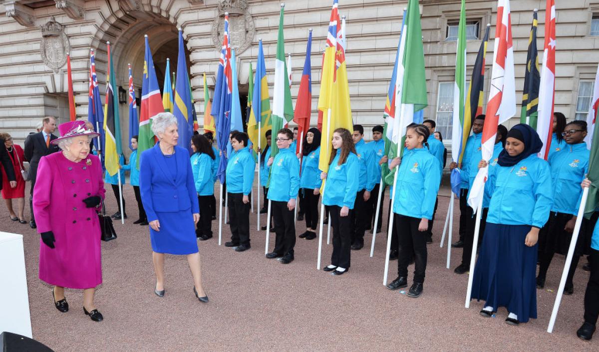 Queen Elizabeth II and Louise Martin, President of the Commonwealth Games Federation