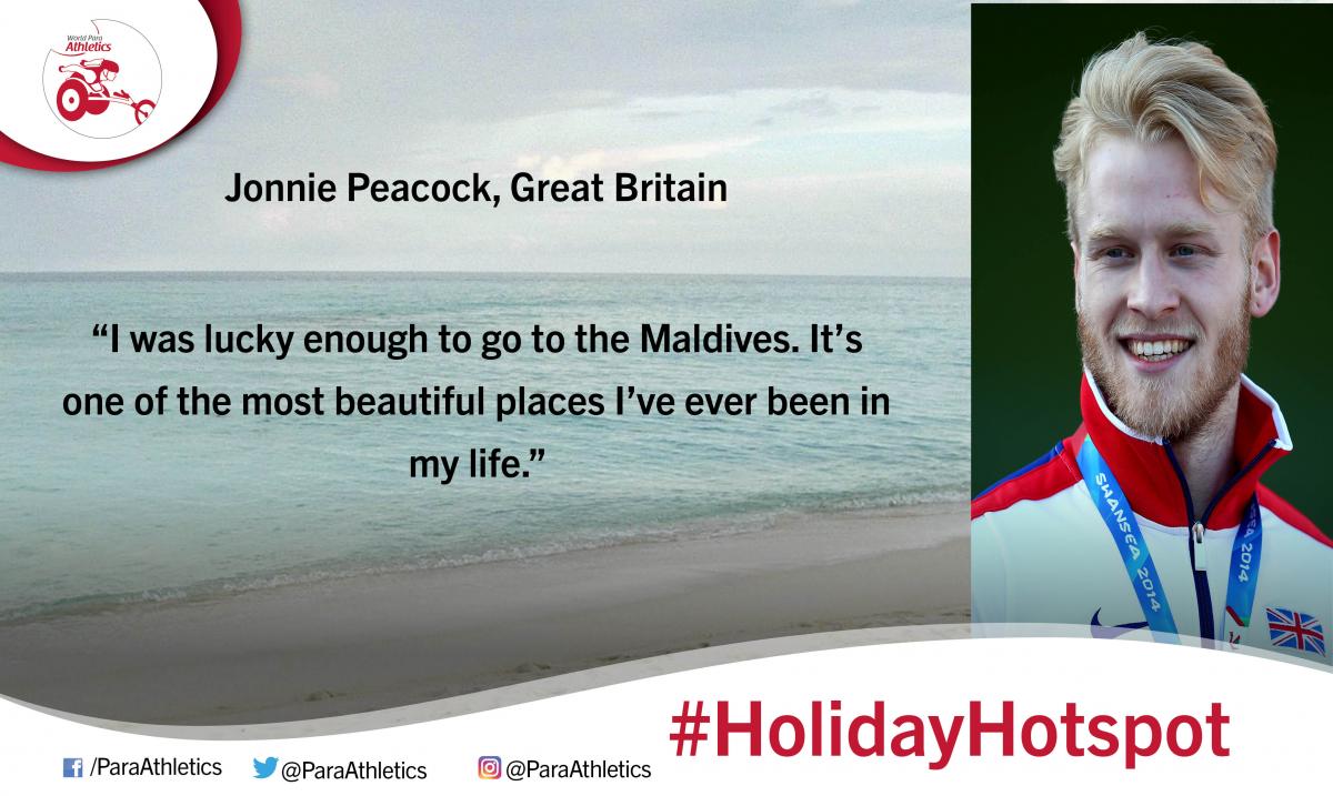 Holiday hotspot with Great Britain’s Jonnie Peacock