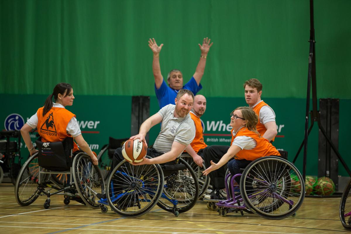 WheelPower 2017 Inter-Spinal Unit Games People playing wheelchair basketball