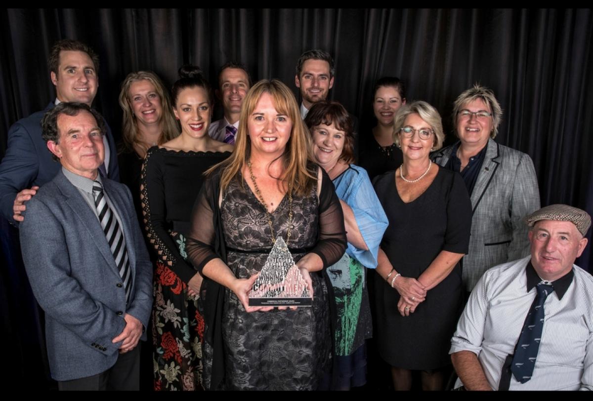 Members of the Paralympics New Zealand team and its commercial partners ACC, Cadbury and Sanford celebrate winning the ‘Commercial Partnerships Award’.