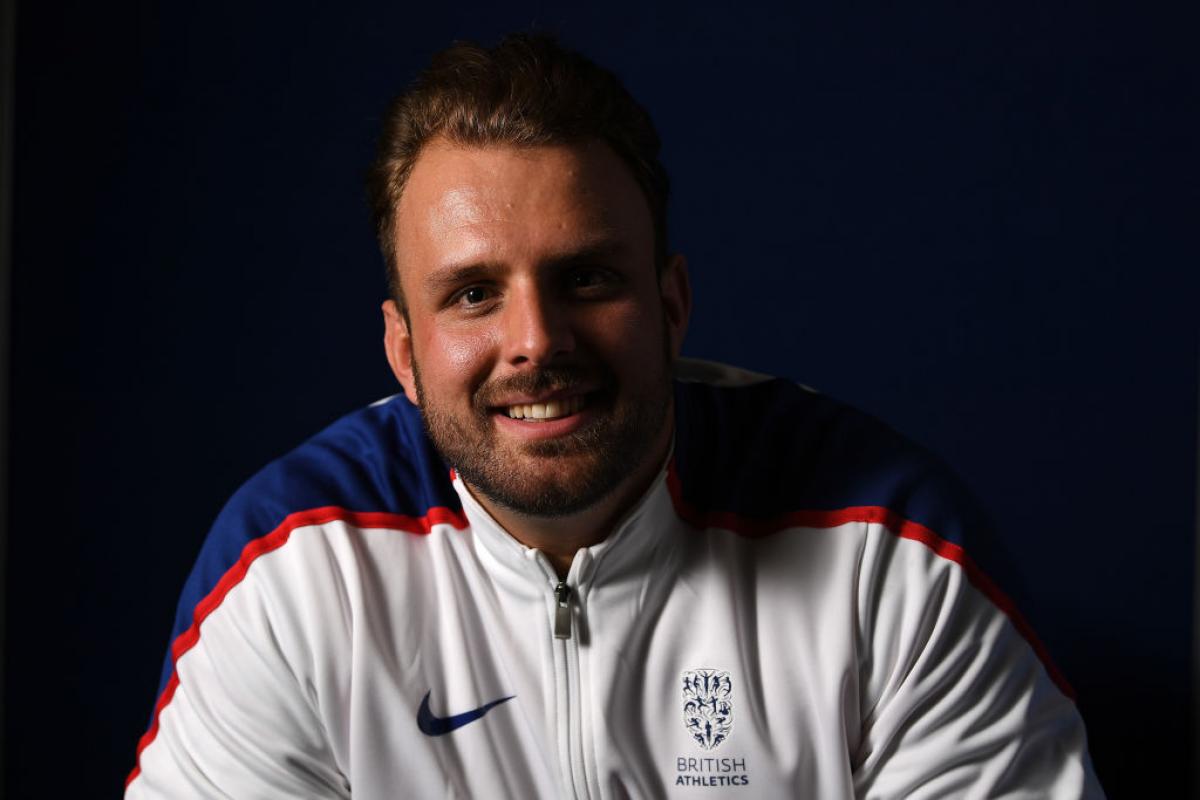 Aled Davies smiles for the camera ahead of London 2017