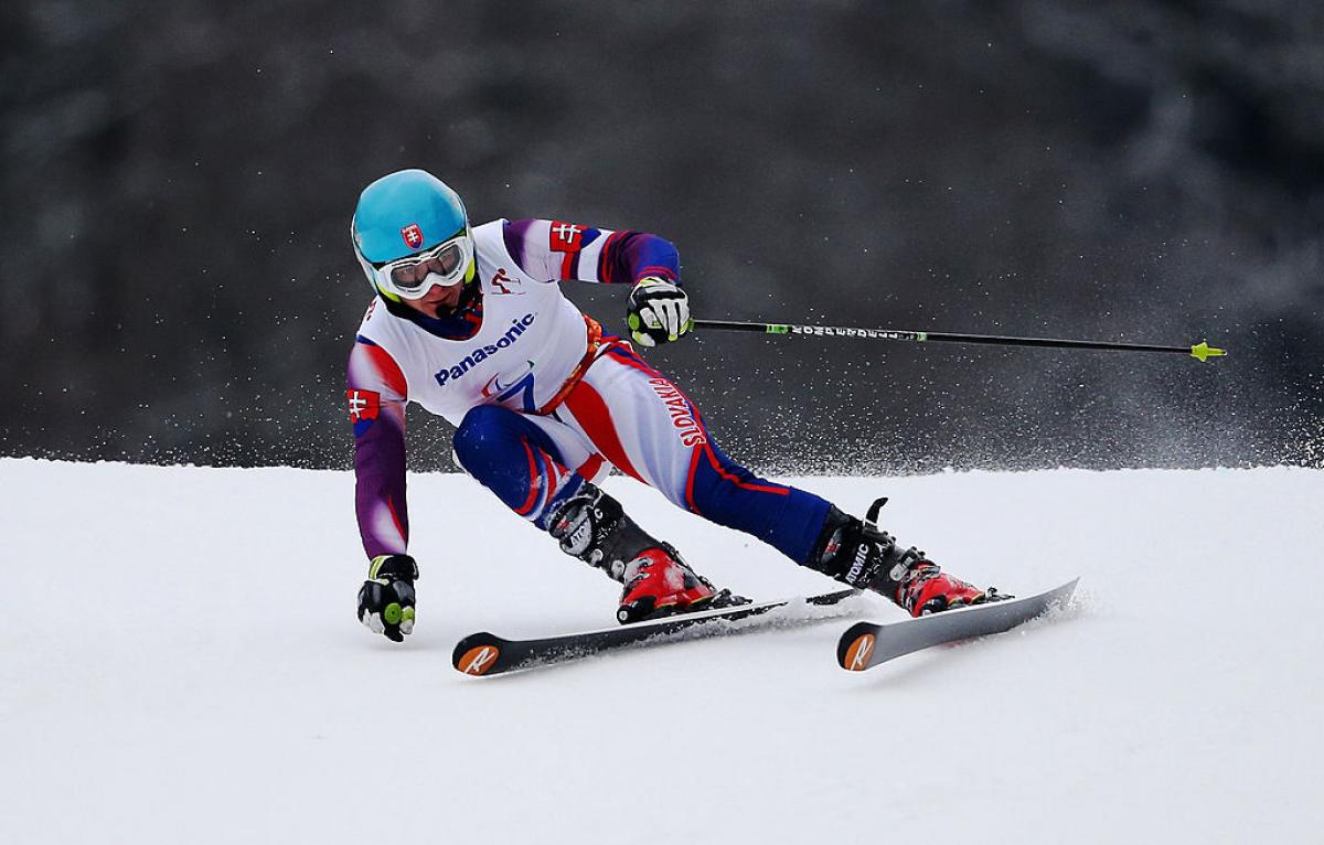 Slovakia's Jakub Krako on the course in Sochi