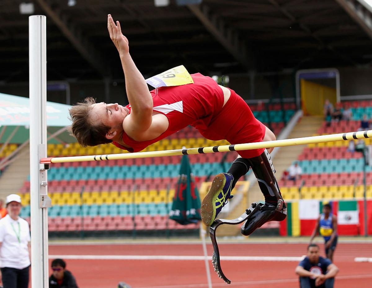 Sam Grewe - Berlin 2016 US high jumper Sam Grewe clears the bar at Berlin Grand Prix 2016