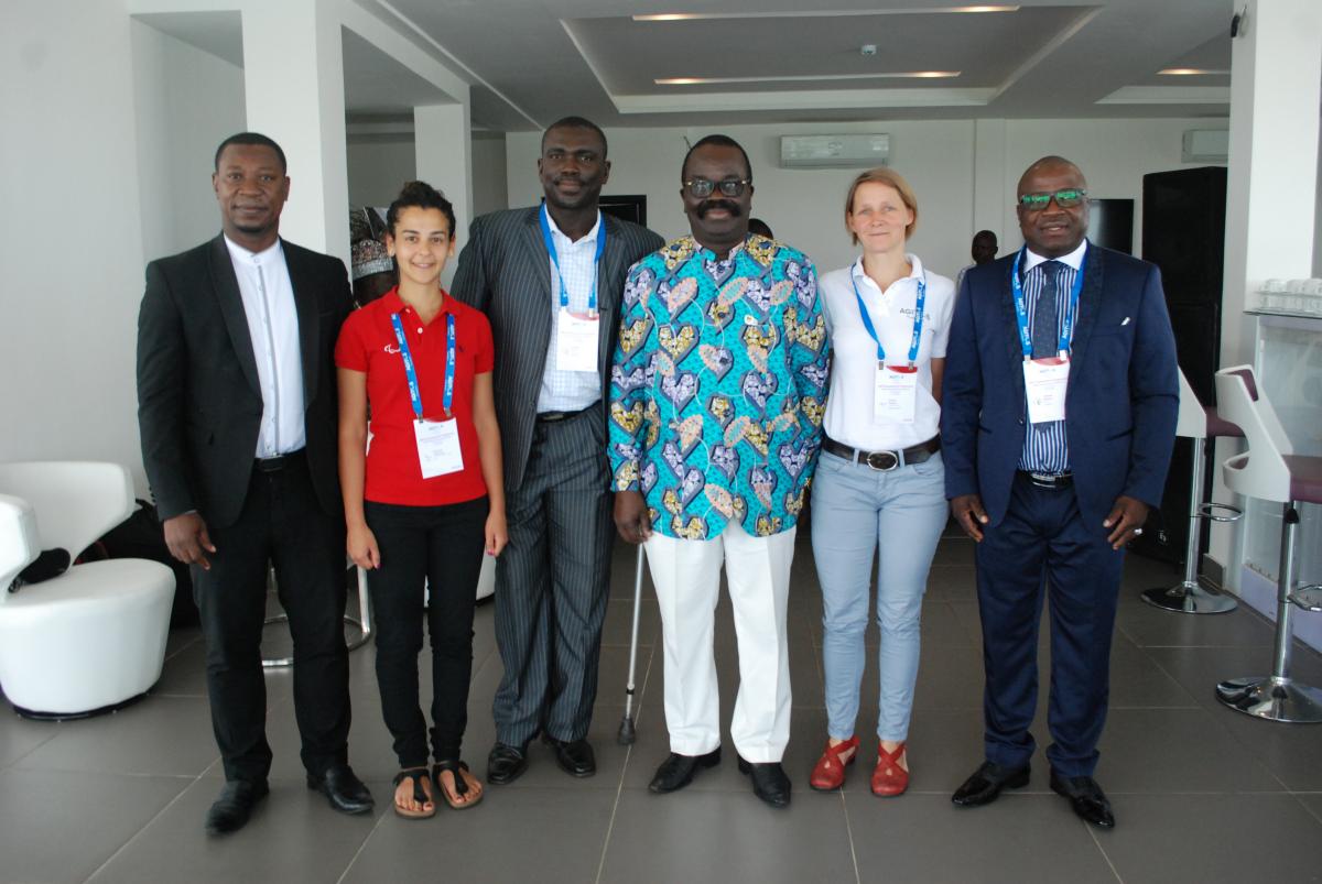 Africa Agitos launch a group of people smile for the camera