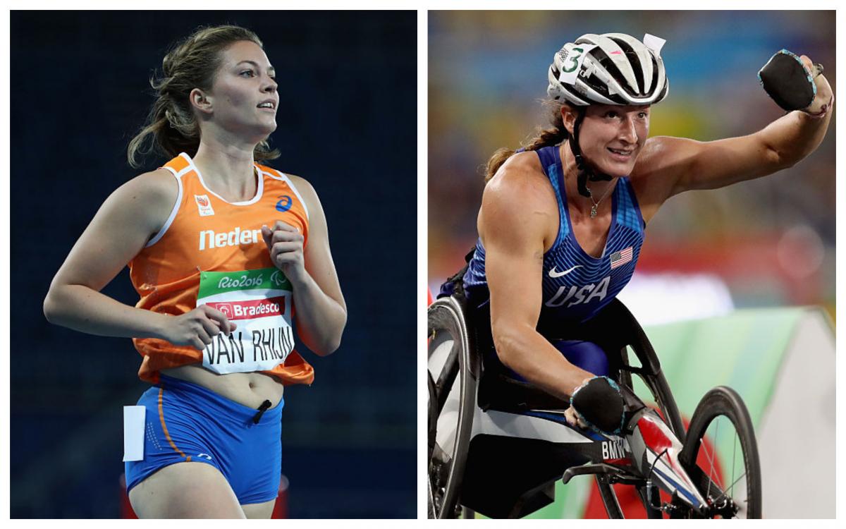 London 2017 - collage two female para athletes
