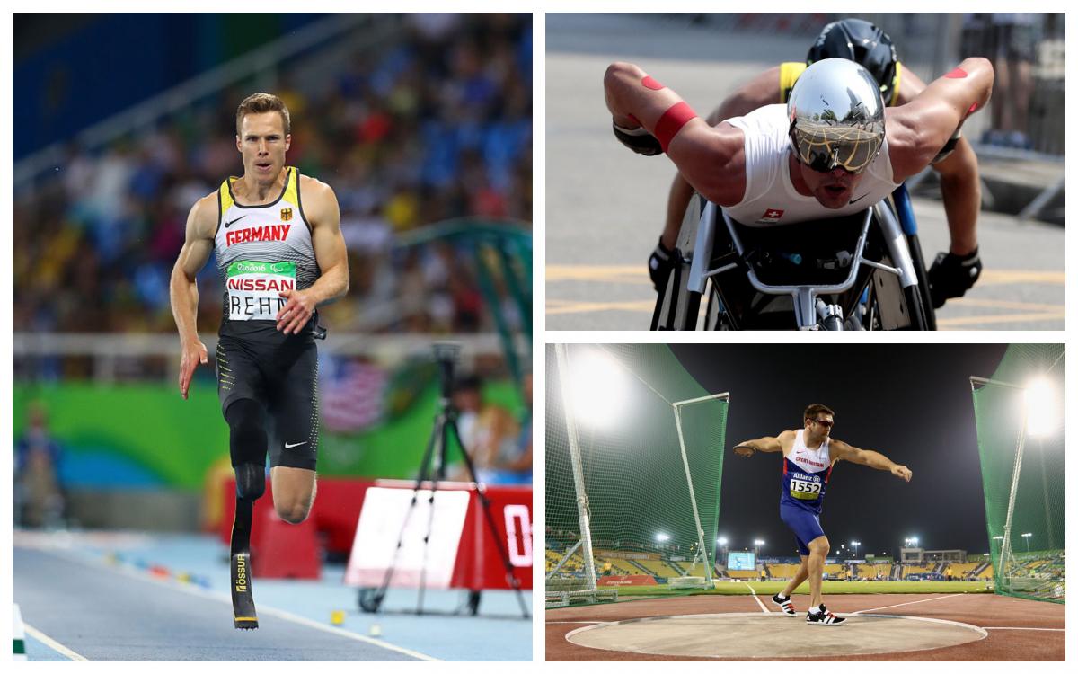 London 2017 - collage three para athletes