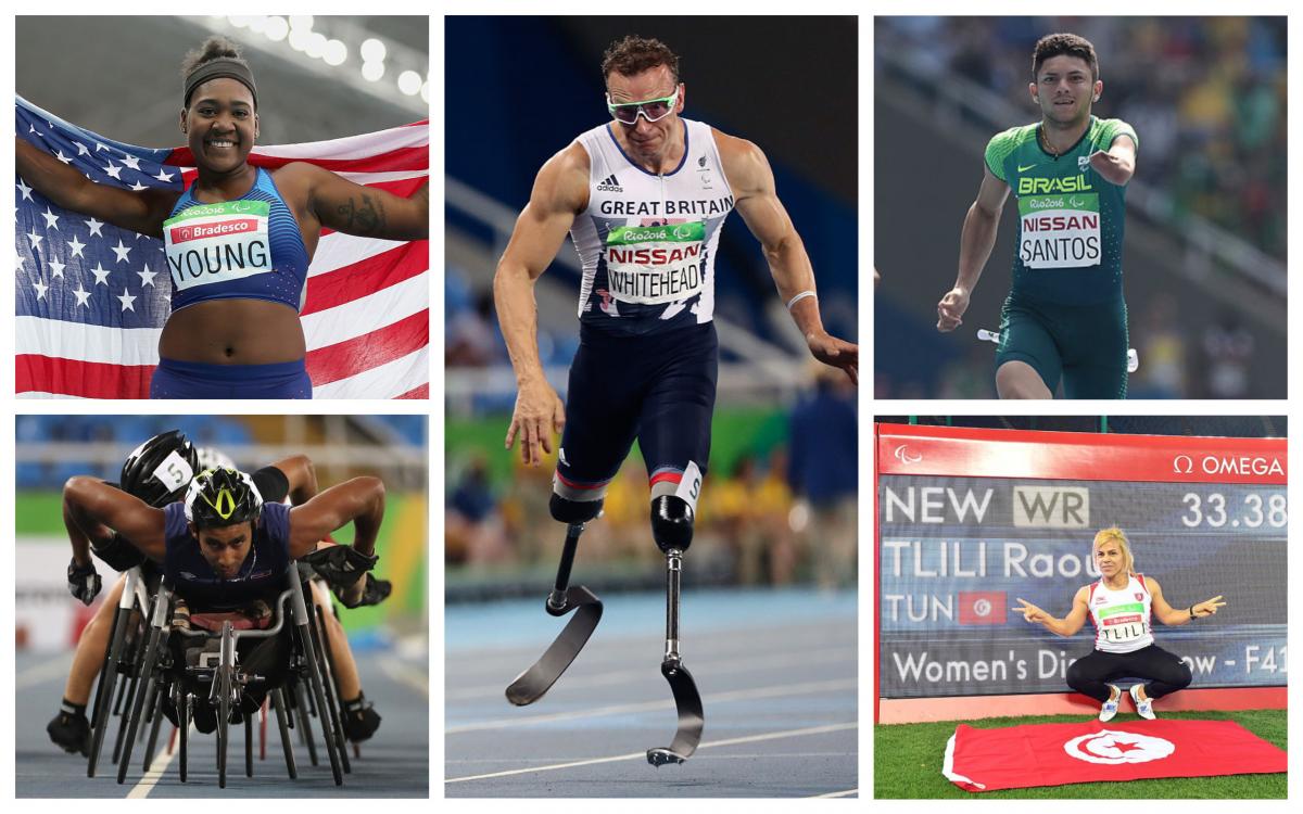 a montage of para athletes