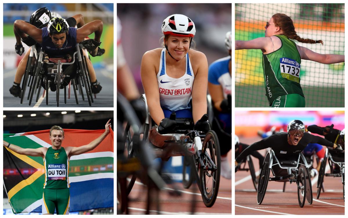 a group of para athletes compete in their sports