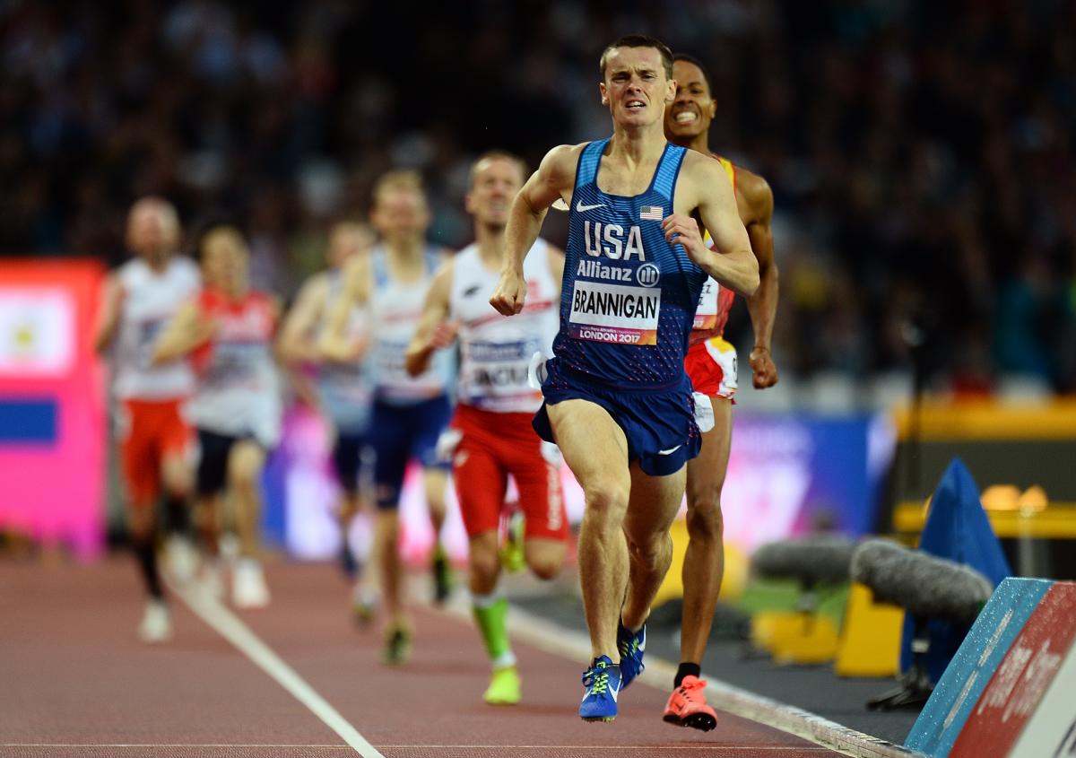 The USA's Michael Brannigan in action at the World Para Athletics Championships London 2017.