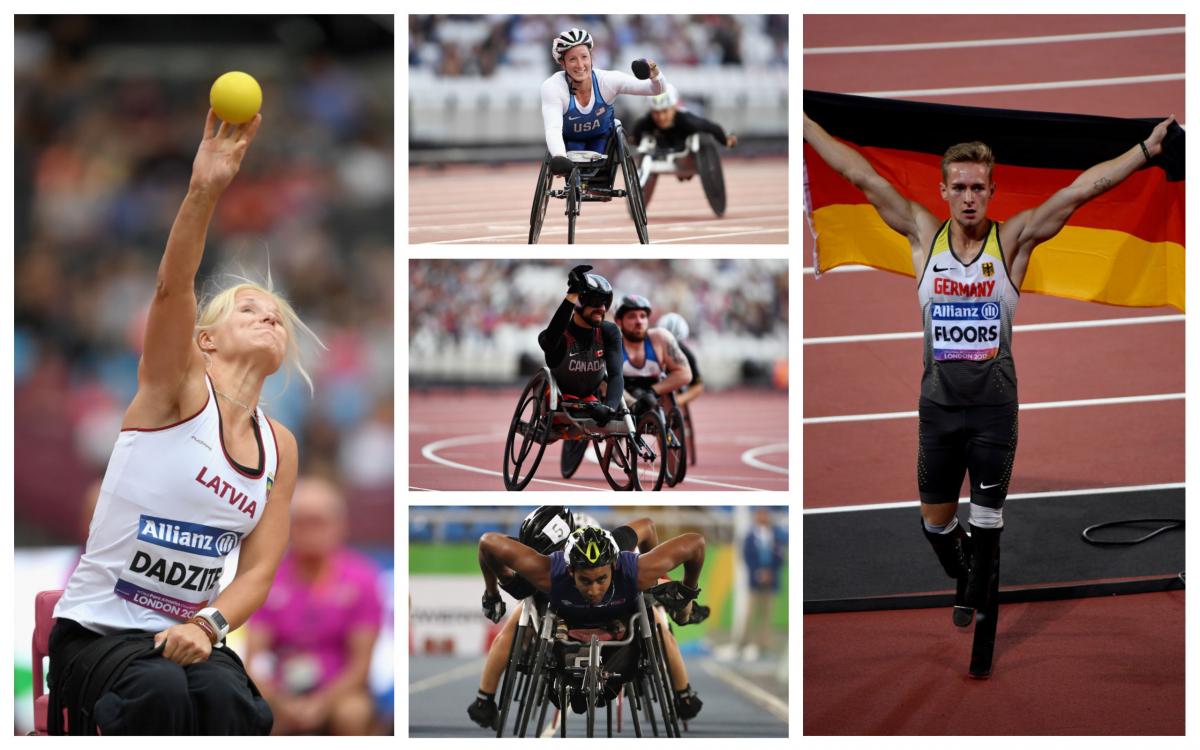 Para athletes celebrate winning their events