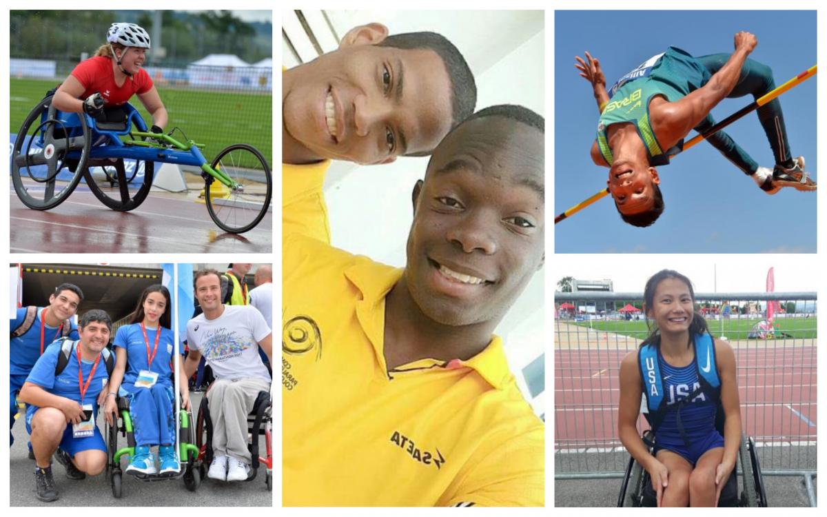 a group of para athletes smile for the camera