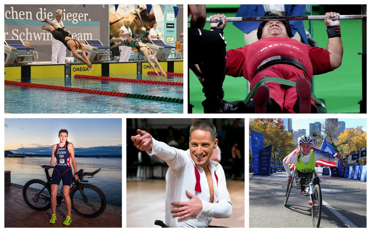 September preview - collage Para athletes competing at their sports