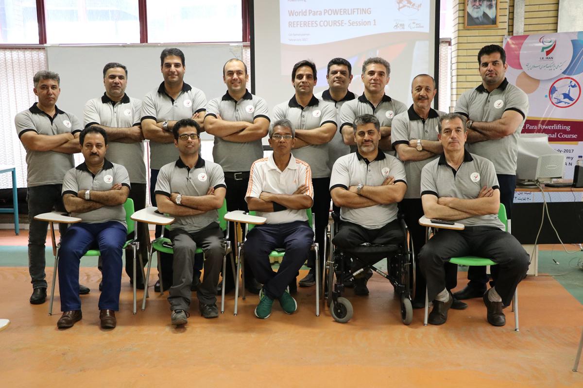 Iran Powerlifting Courses a group of officials pose for a photo
