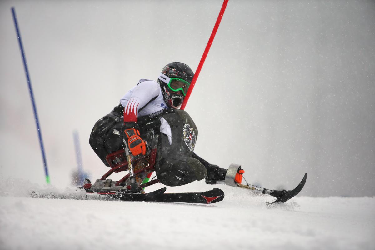 Claudia Loesch a female Para skier