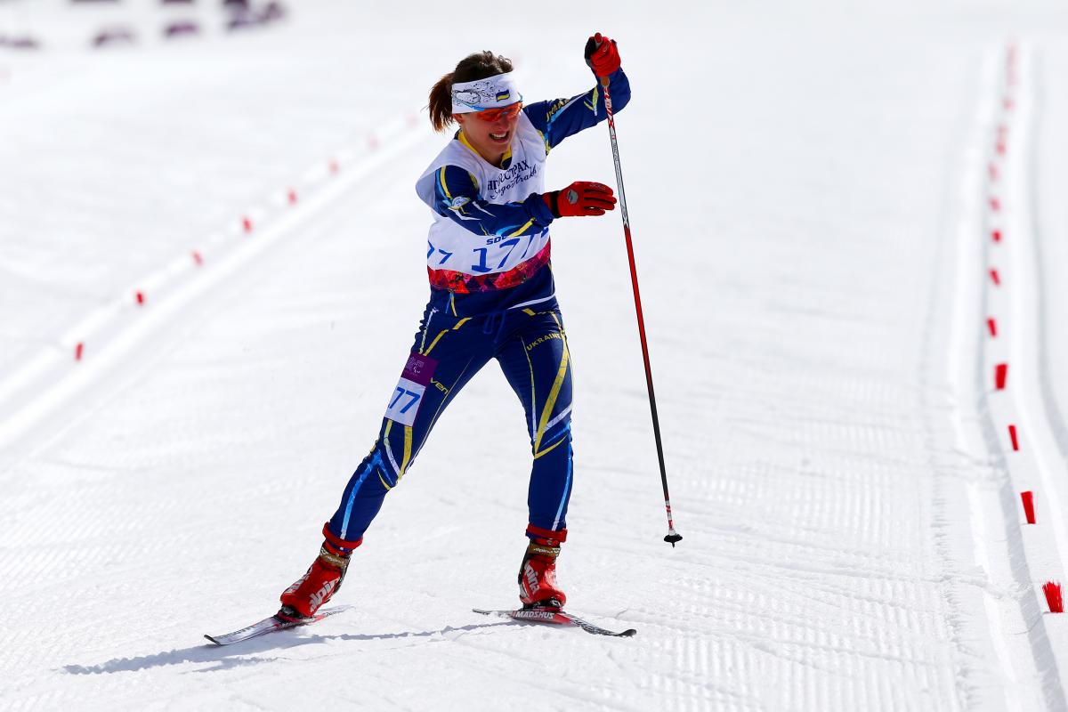 Oleksandra Kononova a female Para Nordic skier