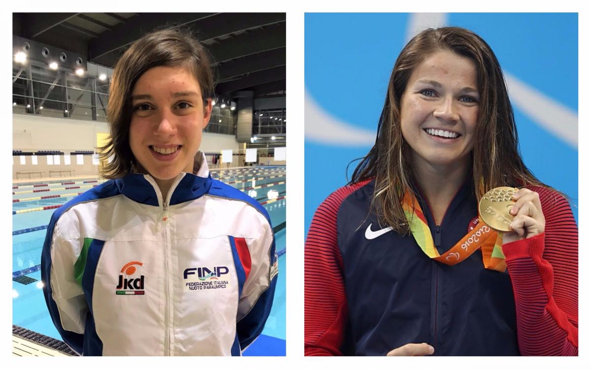 Carlotta Gilli vs. Rebecca Meyers two female Para swimmers