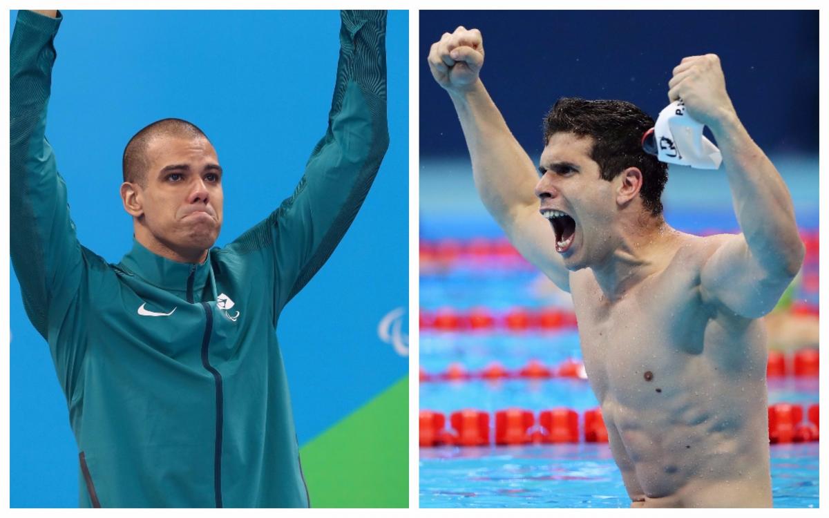 two male Para swimmers