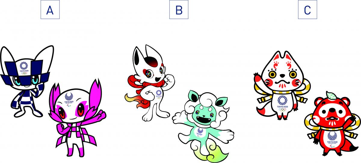 six cartoon mascot designs