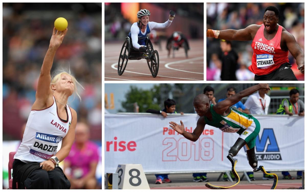 Two male and two female Para athletes competing at their sports